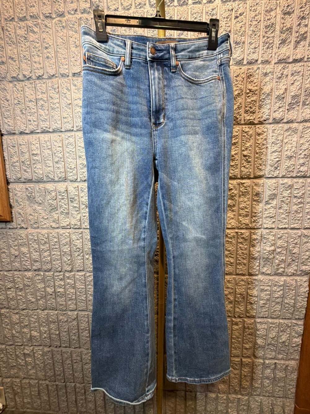 628 Judy Blue Flare Jeans Size 9/29 Short Blue Denim